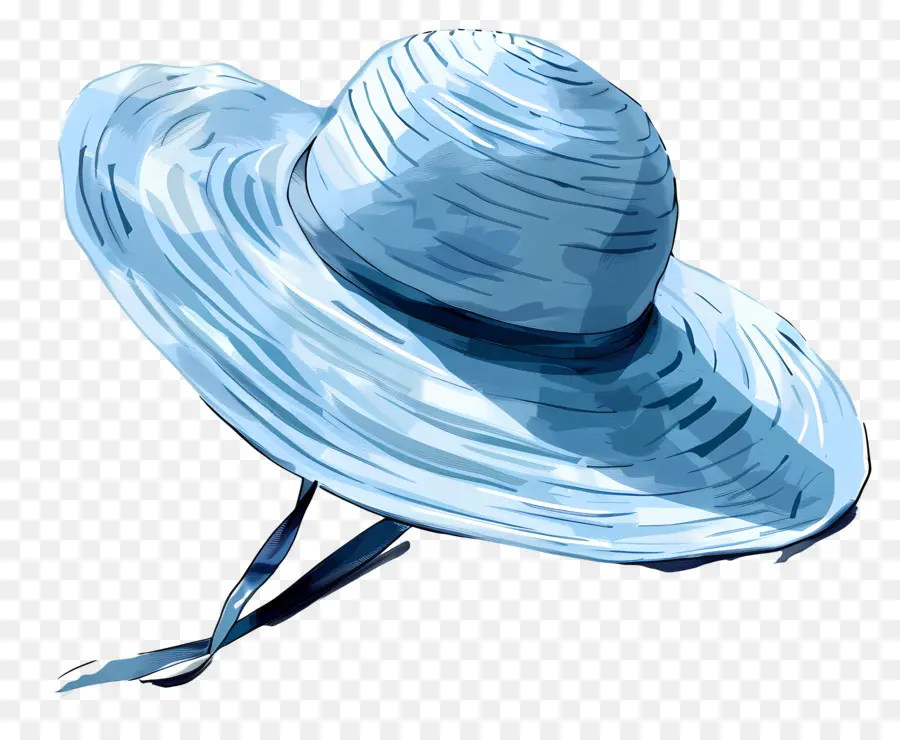 Sombrero Para El Sol，Azul Sombrero De Paja PNG