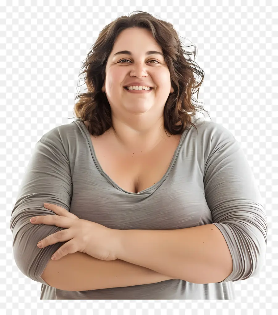 Mujer Obesa，Mujer Sonriente PNG