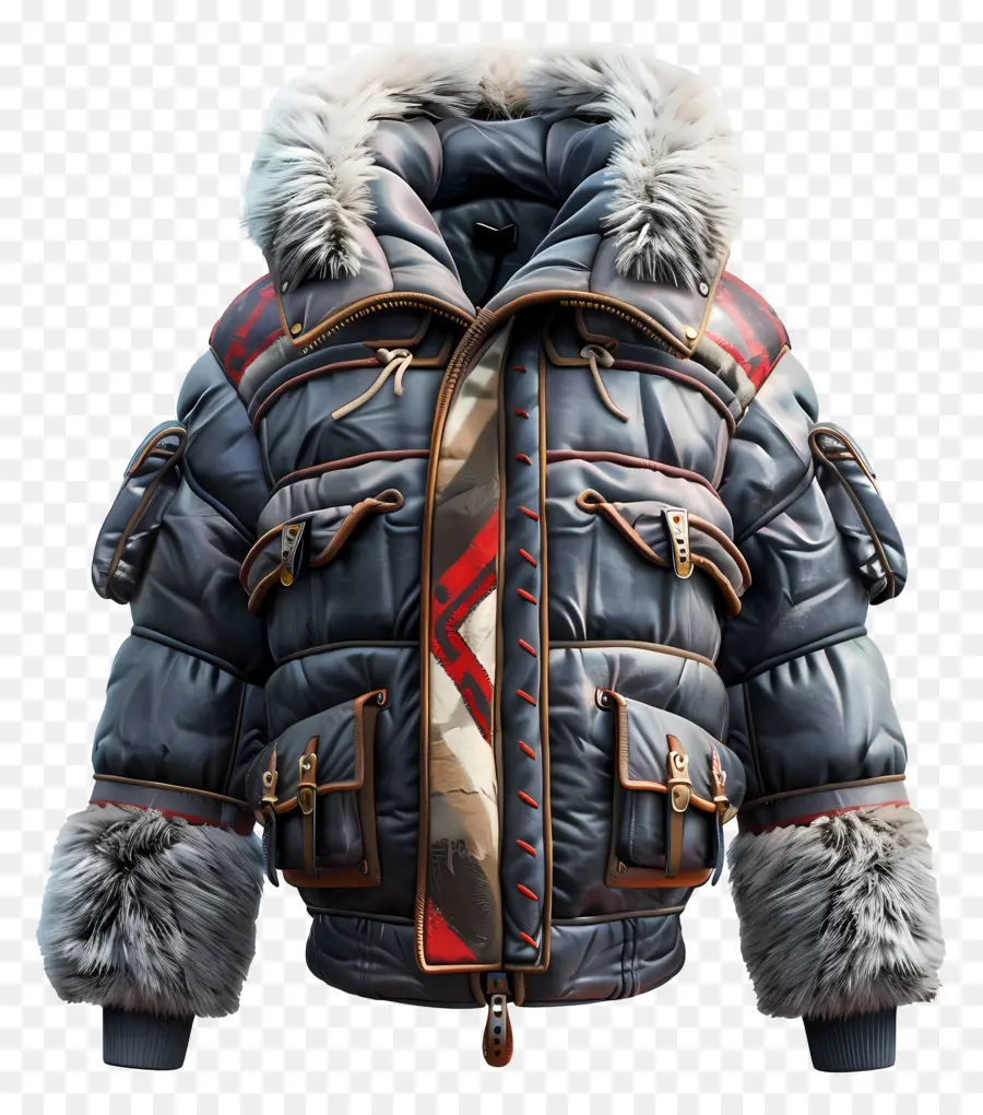 Chaqueta De Invierno，Chaqueta De Piel Sintética PNG