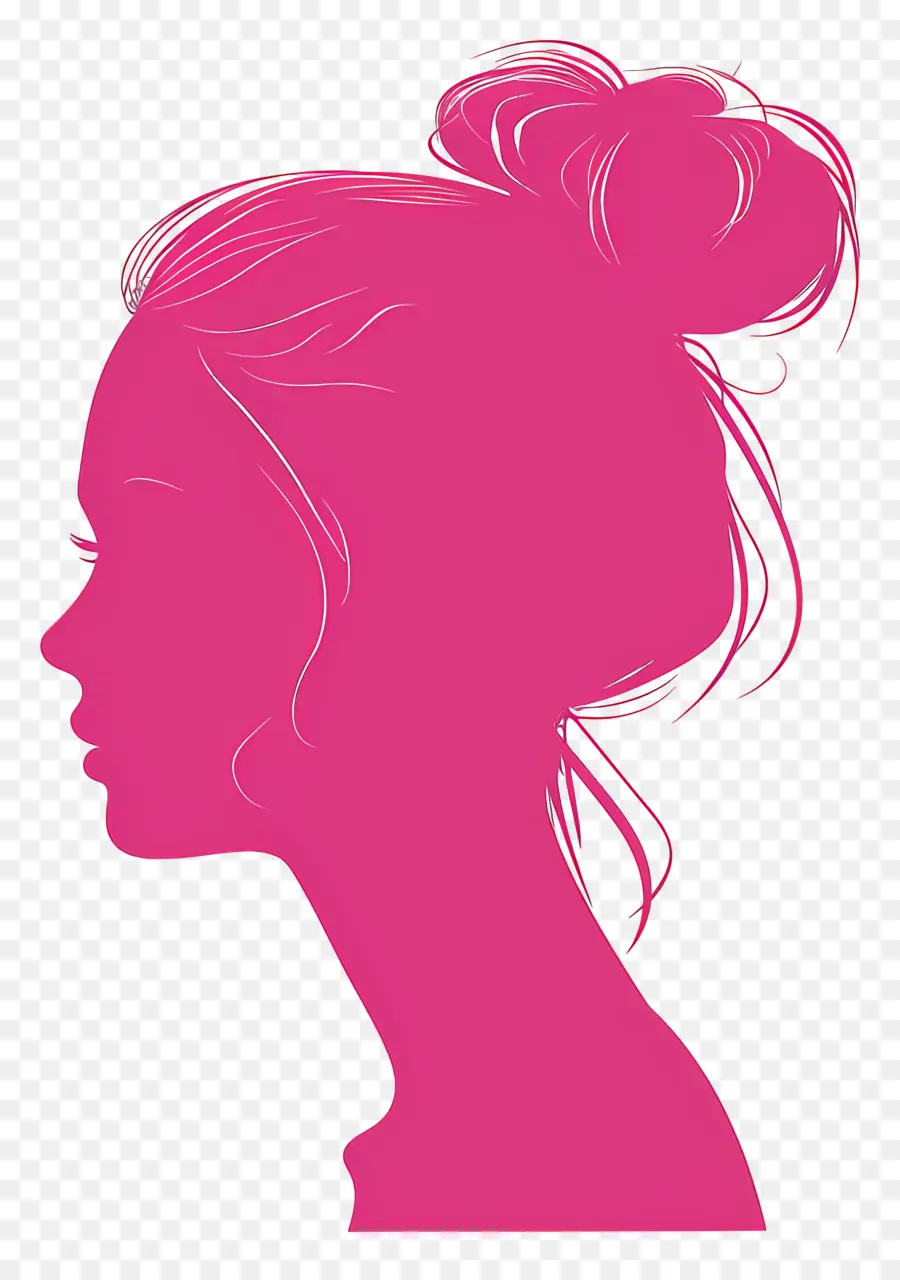 Silueta Rosa，Mujer PNG