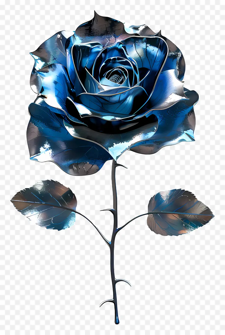 Rosa Azul，Flor PNG