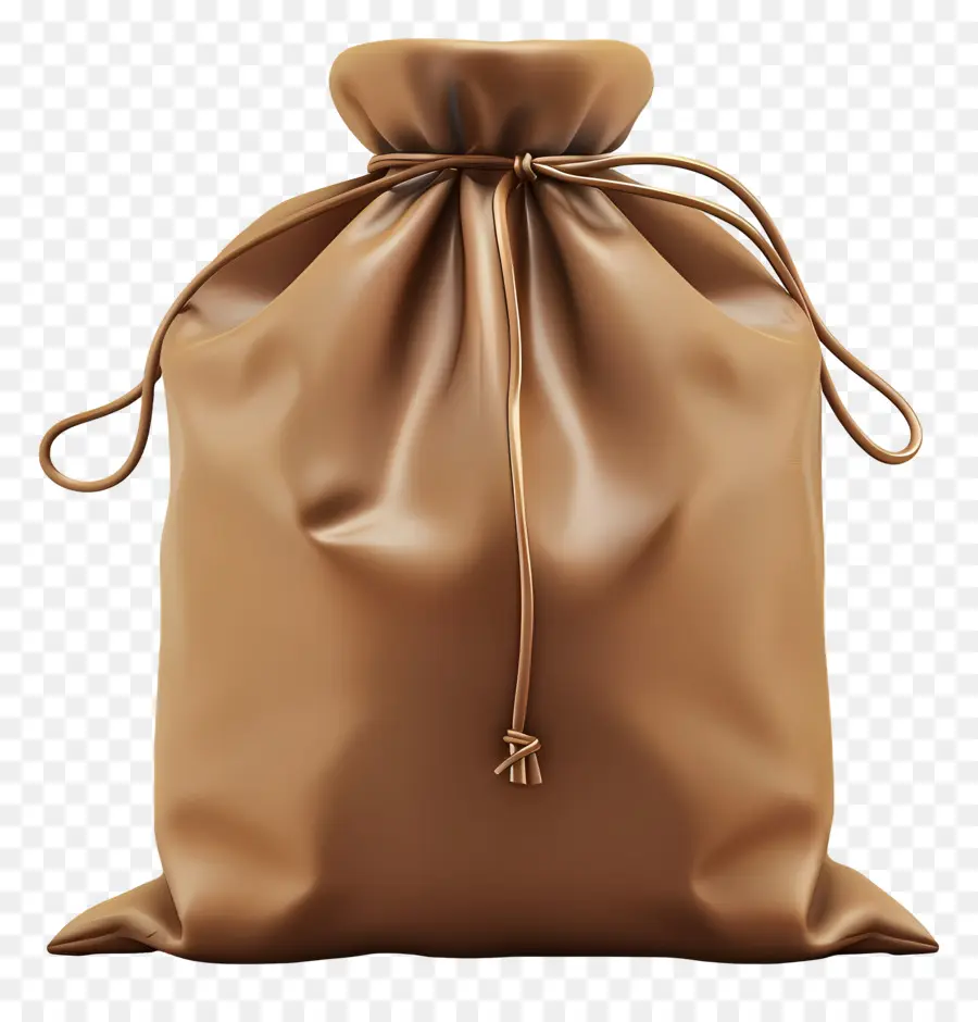 Bolso De Café，Bolso De Cordón De Cuero Marrón PNG