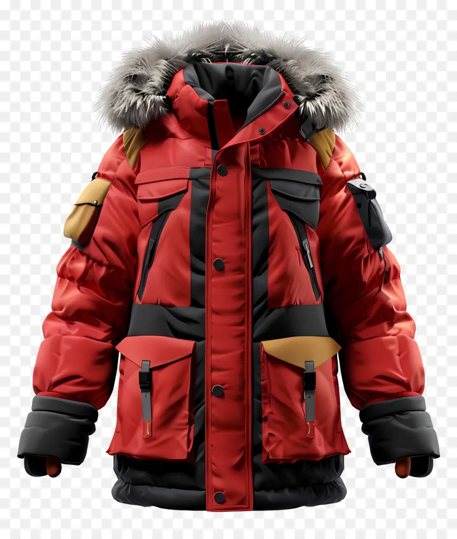 Chaqueta De Invierno，Chaqueta De Parka Roja PNG