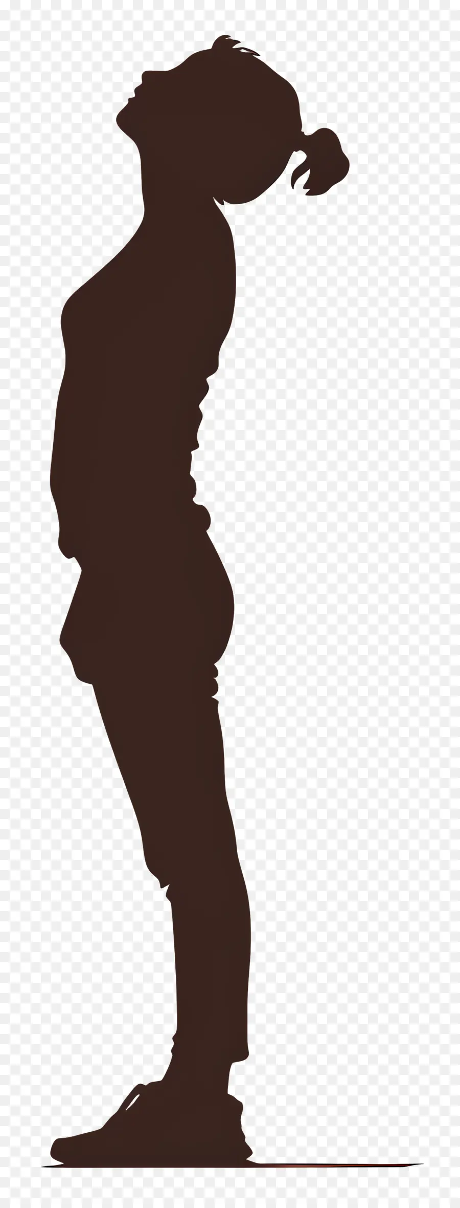 Silueta De Niña，Mujer PNG