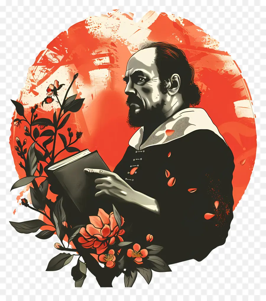 Shakespeare Día，Pintura PNG