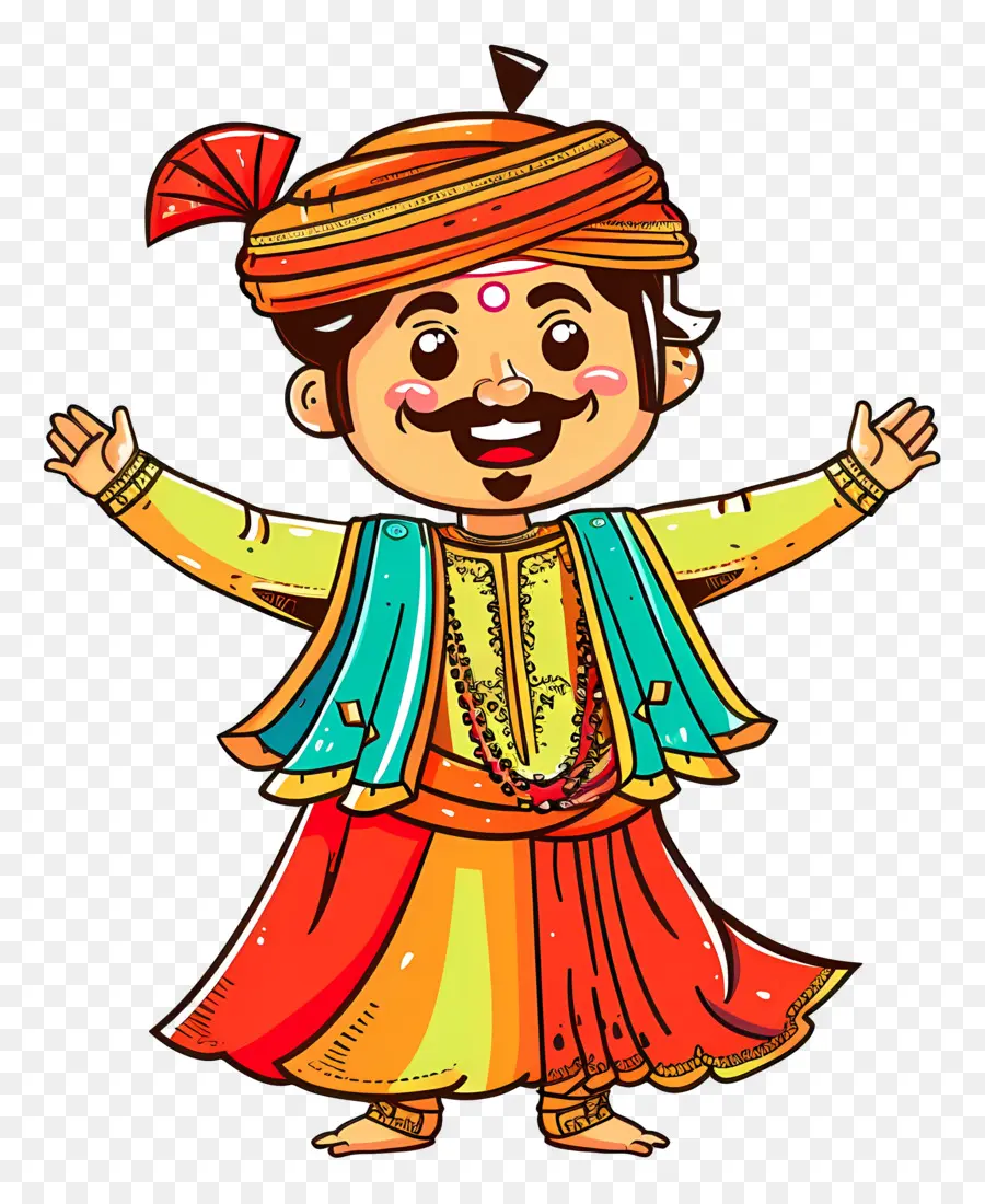 Gudi Padwa，Hombre En Ropa Tradicional PNG