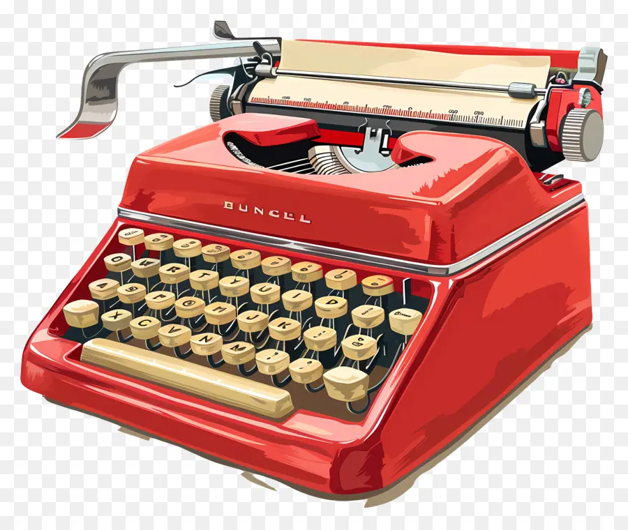 Máquina De Escribir，Máquina De Escribir Rojo PNG