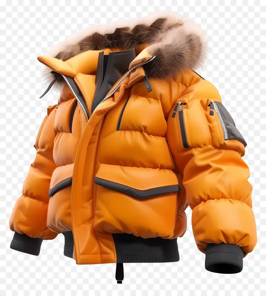 Chaqueta De Invierno，Chaqueta Naranja PNG