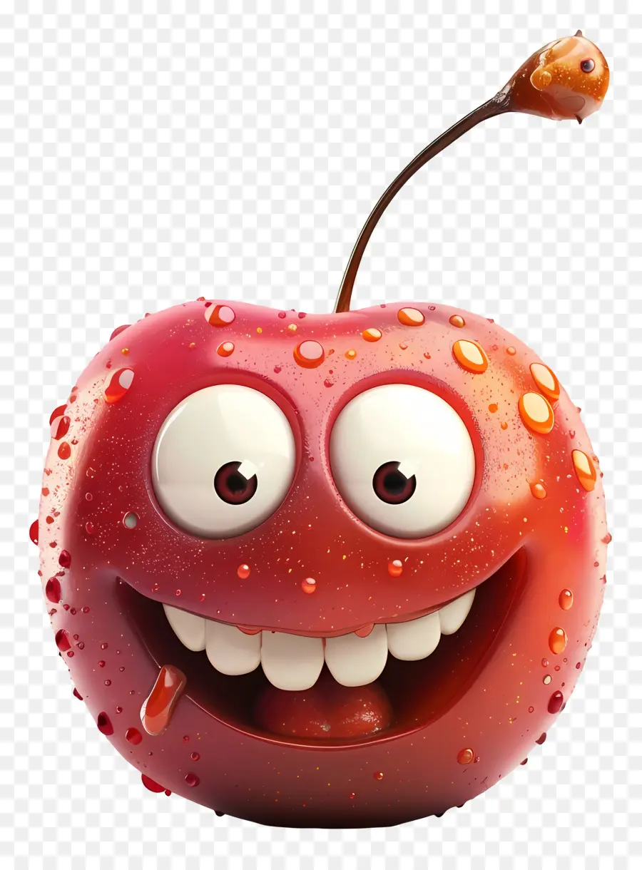 Fruta De Dibujos Animados 3d，Feliz De Apple PNG