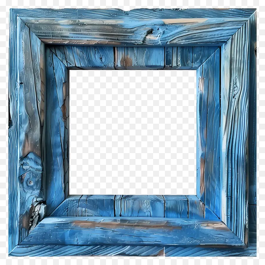 Marco De Fotos Azul，Marco De Madera Azul PNG