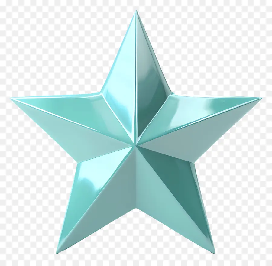 De Color Turquesa De La Estrella，La Estrella De Plata PNG