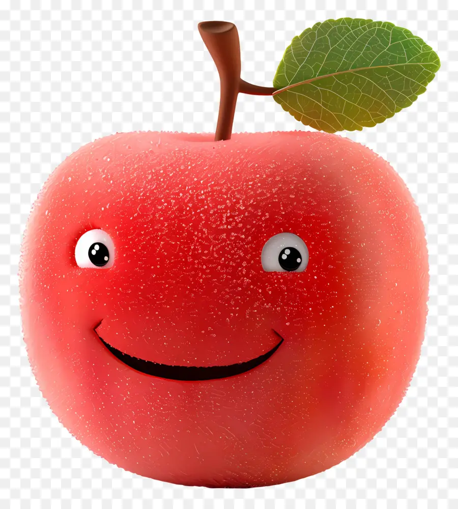 Fruta De Dibujos Animados 3d，Manzana Roja PNG