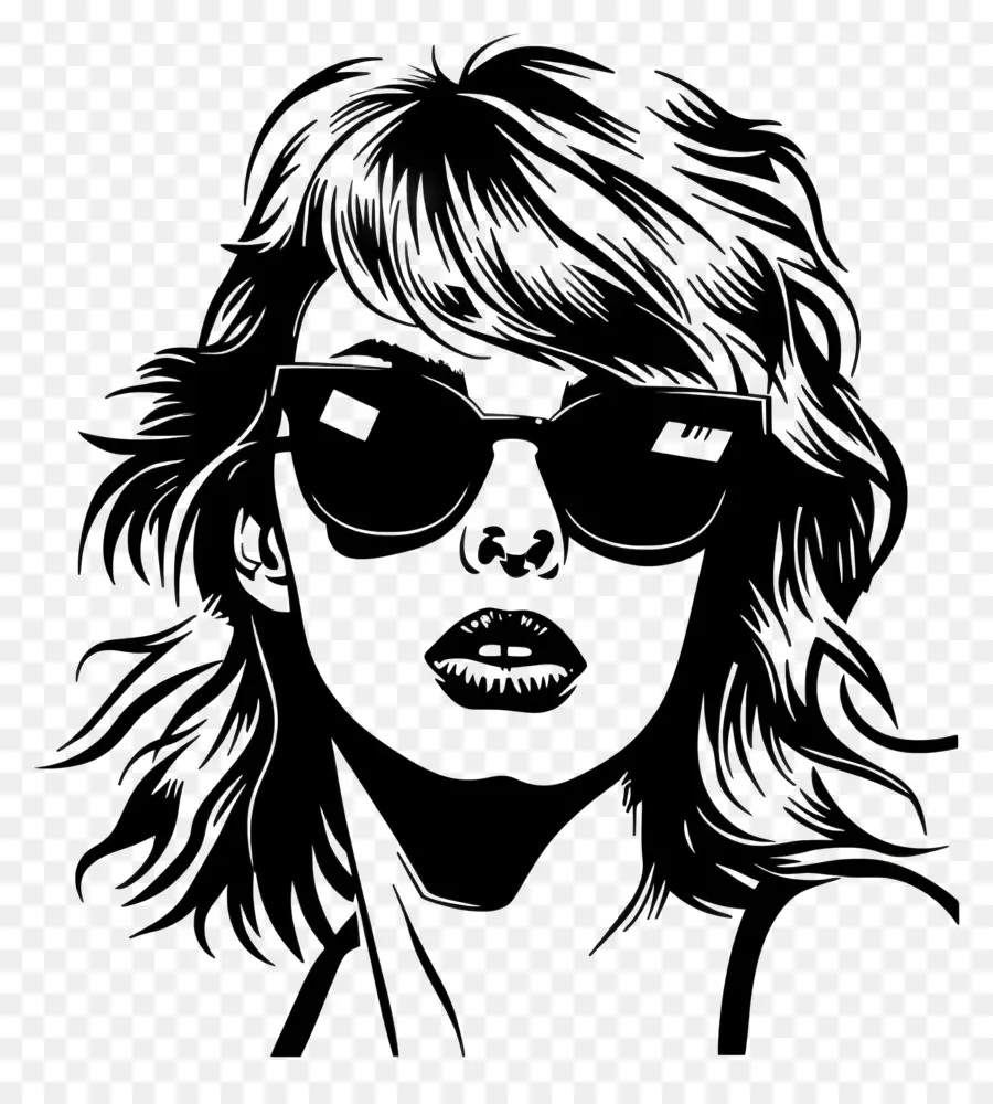 Calcomanía Taylor Swift Silueta，Mujer PNG