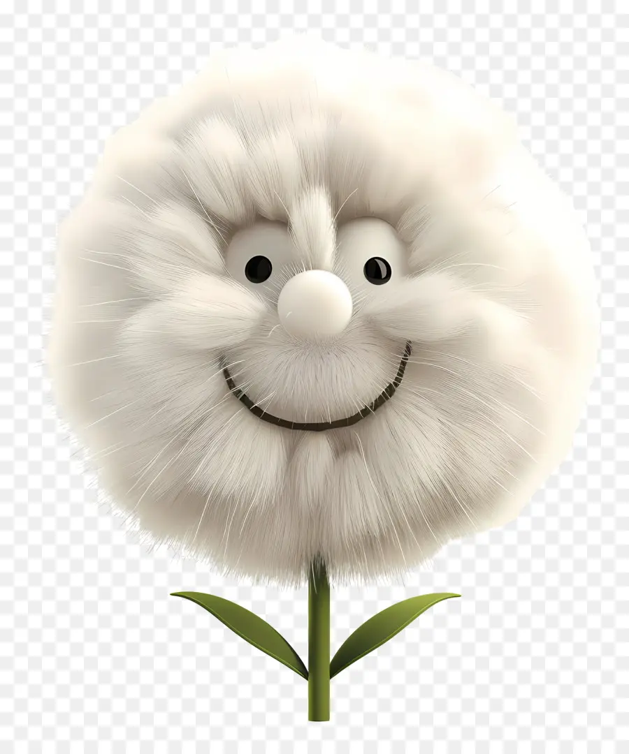 Cartoon Fuzzy，Flor Cara Sonriente PNG