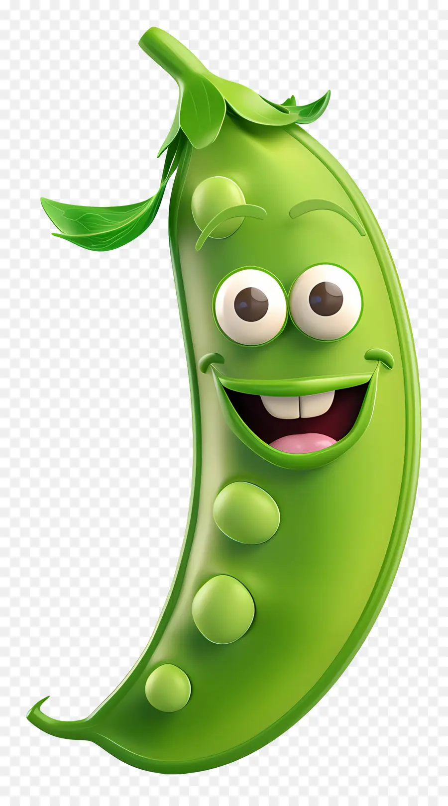 Vegetales De Dibujos Animados 3d，Arveja Verde PNG