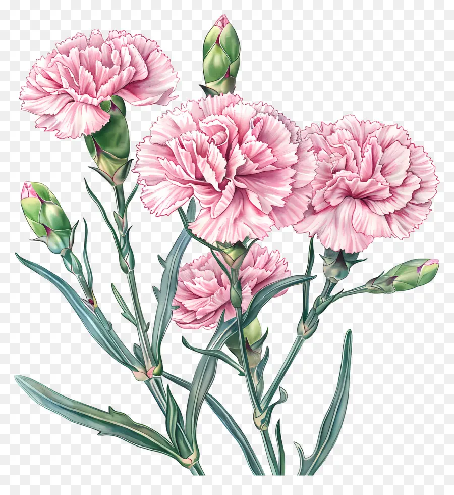 Clavel Rosa，Claveles PNG