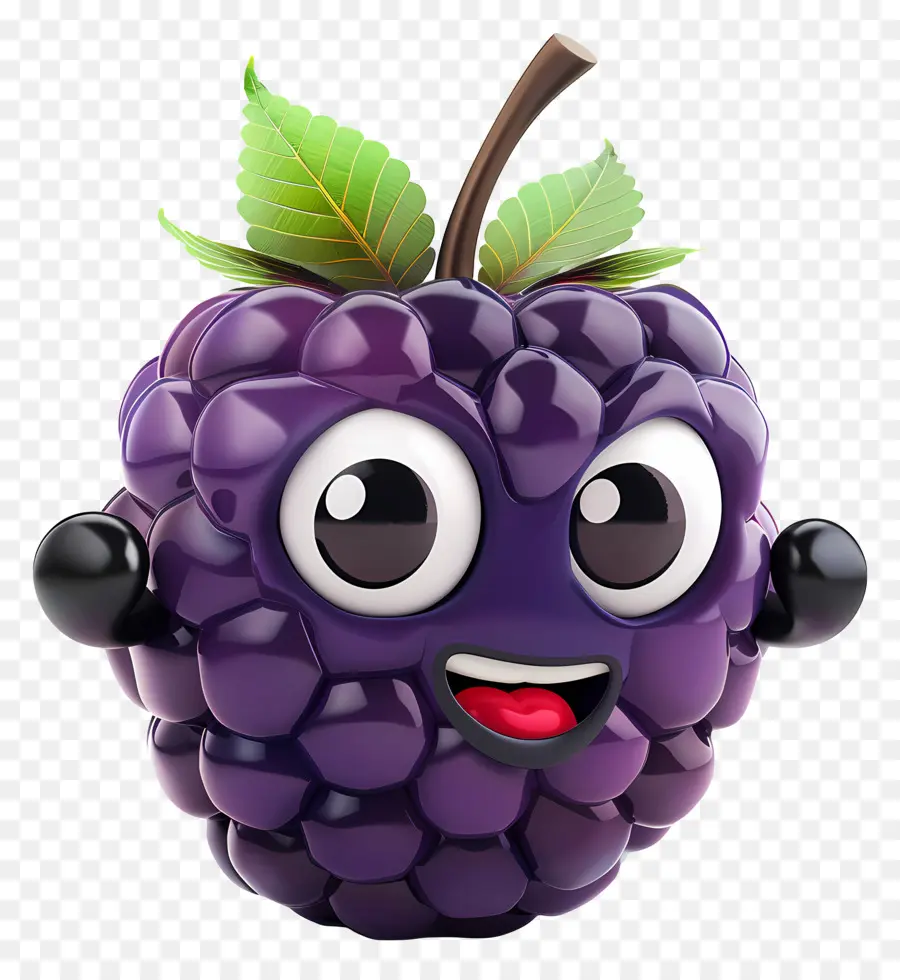 Fruta De Dibujos Animados 3d，Fruta Púrpura PNG
