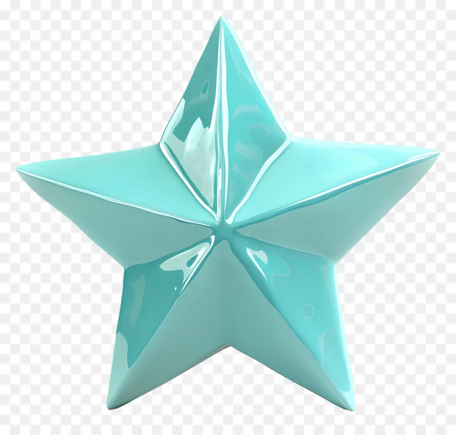 De Color Turquesa De La Estrella，Blue Star PNG