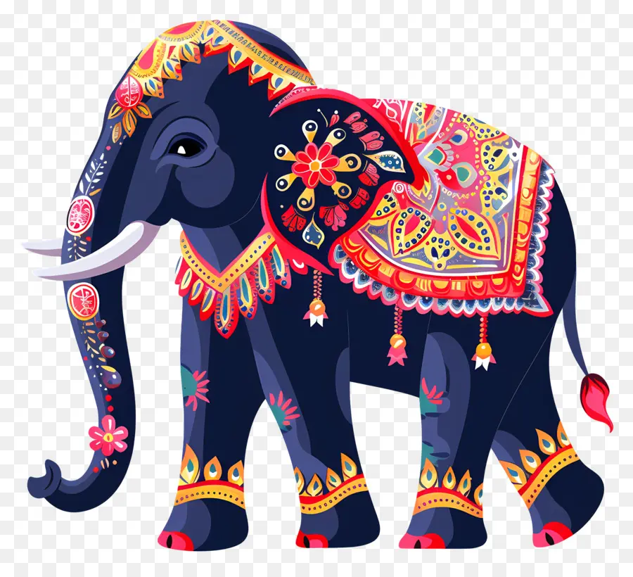 Festival De Songkran，Elefante Decorado PNG