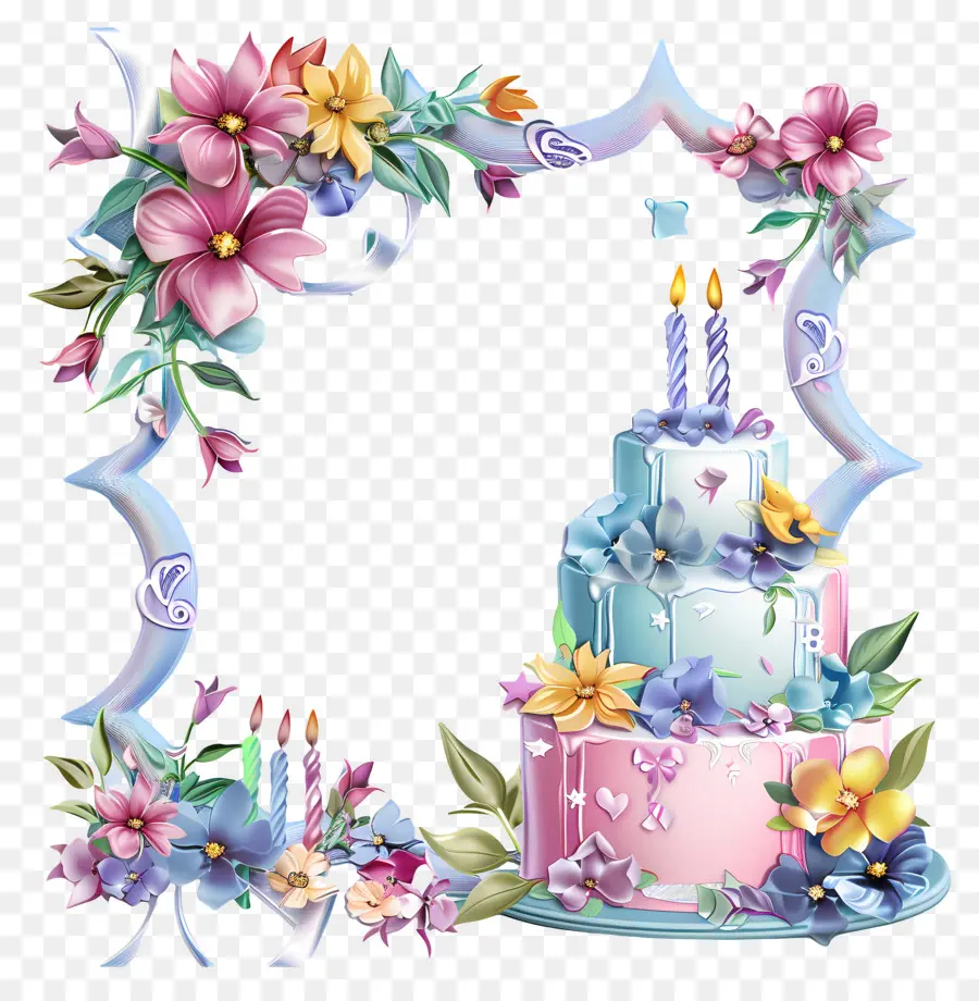 Cumpleaños De Marco De Fotos，Pastel De Cumpleaños PNG