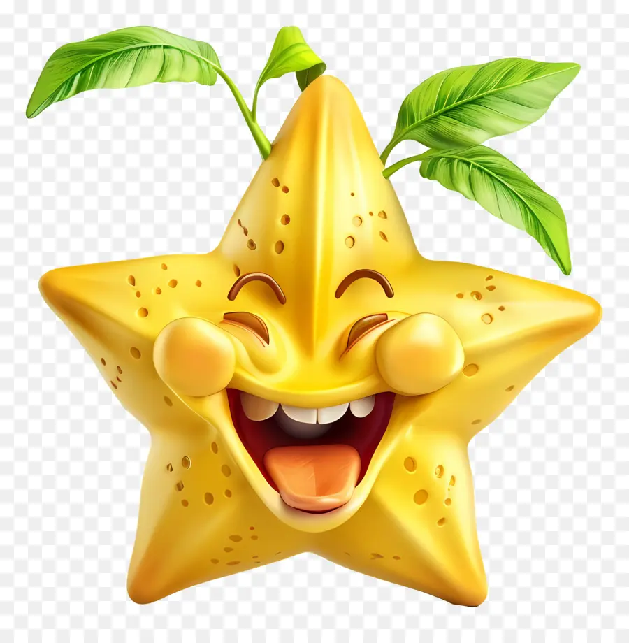 Fruta De Dibujos Animados 3d，De Dibujos Animados De Estrellas PNG