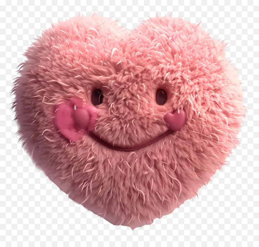 Cartoon Fuzzy，Cara Emoji De Corazón PNG