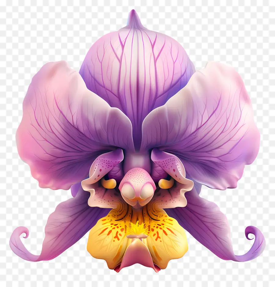 Flores De Dibujos Animados 3d，Orquídea PNG