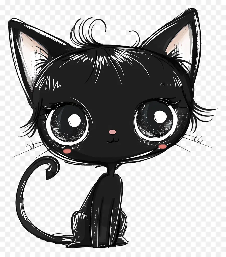 Kuromi，Gato Negro PNG