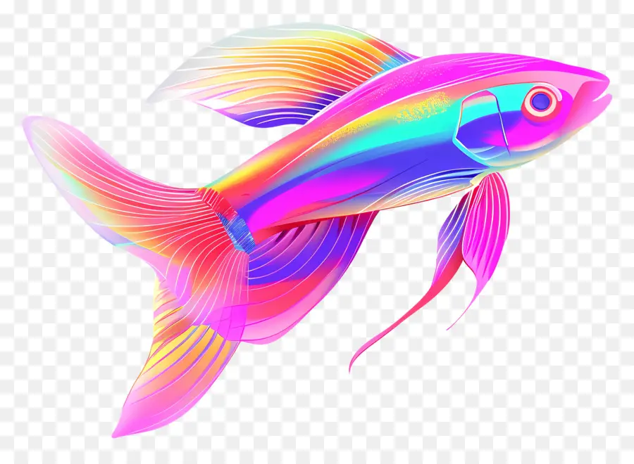 Glofish，Peces Coloridos PNG