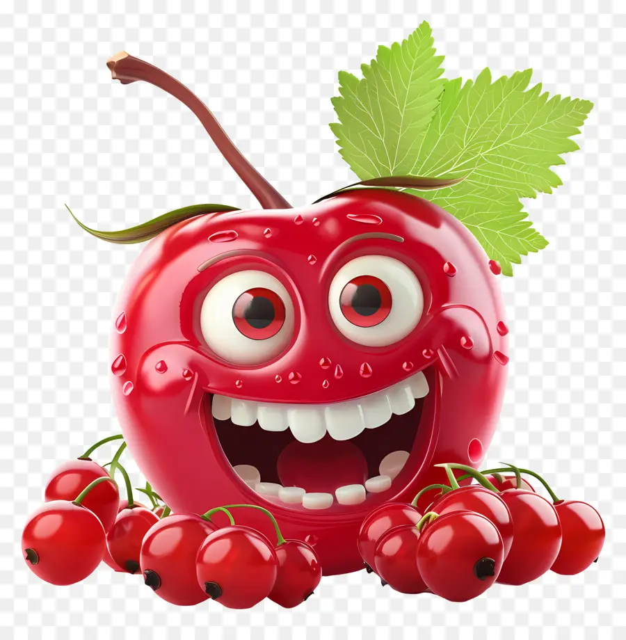 Fruta De Dibujos Animados 3d，Riendo Manzana PNG