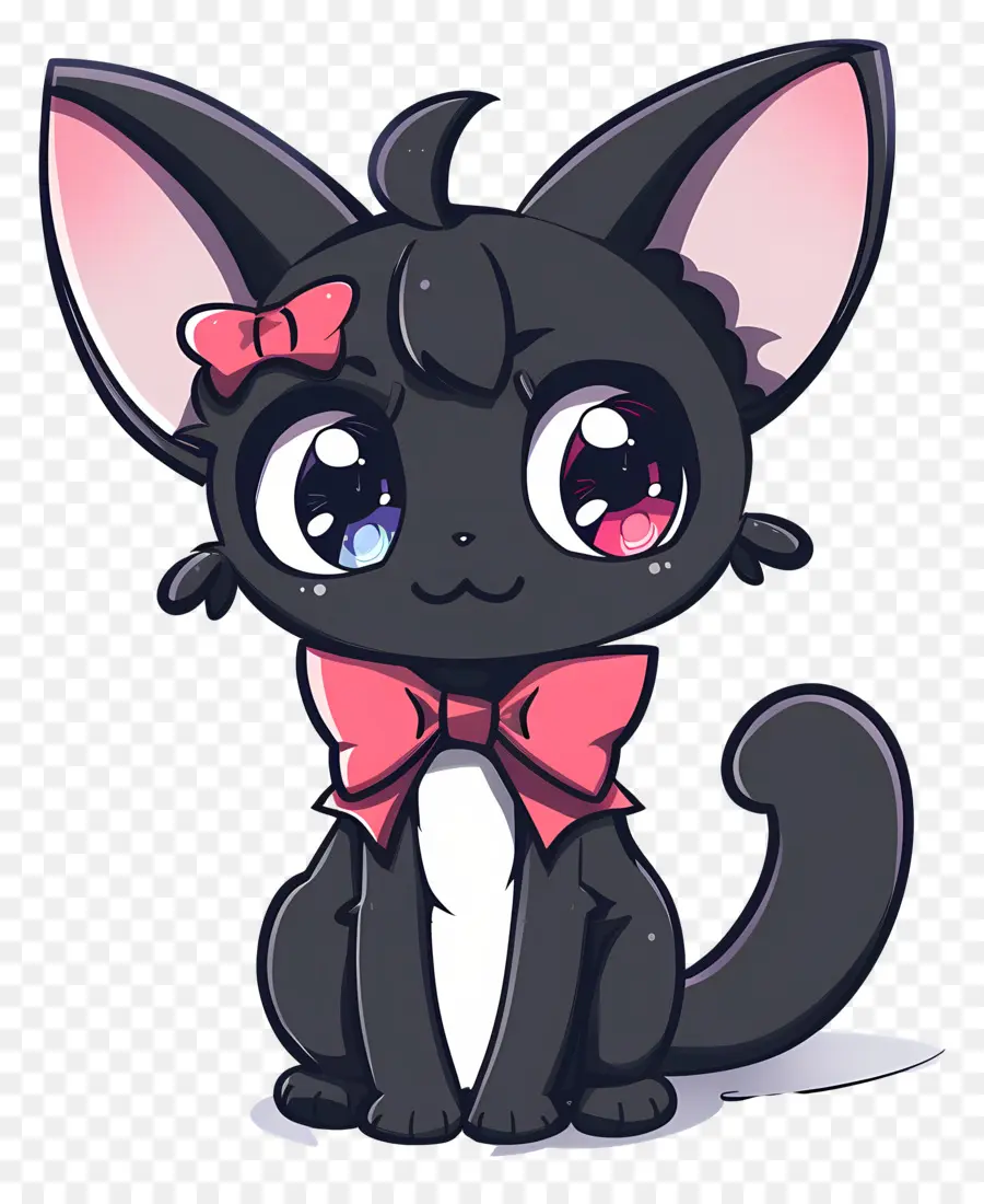 Kuromi，Gato Negro PNG