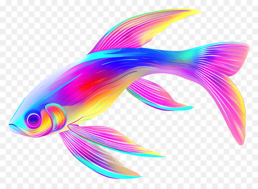 Glofish，El Pez Arcoiris PNG