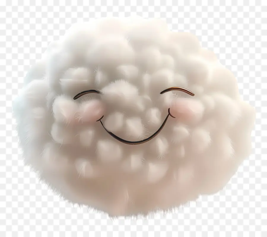 Cartoon Fuzzy，Feliz Nube PNG