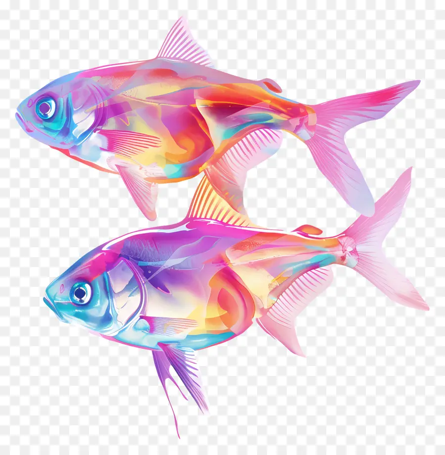 Glofish，Los Peces PNG