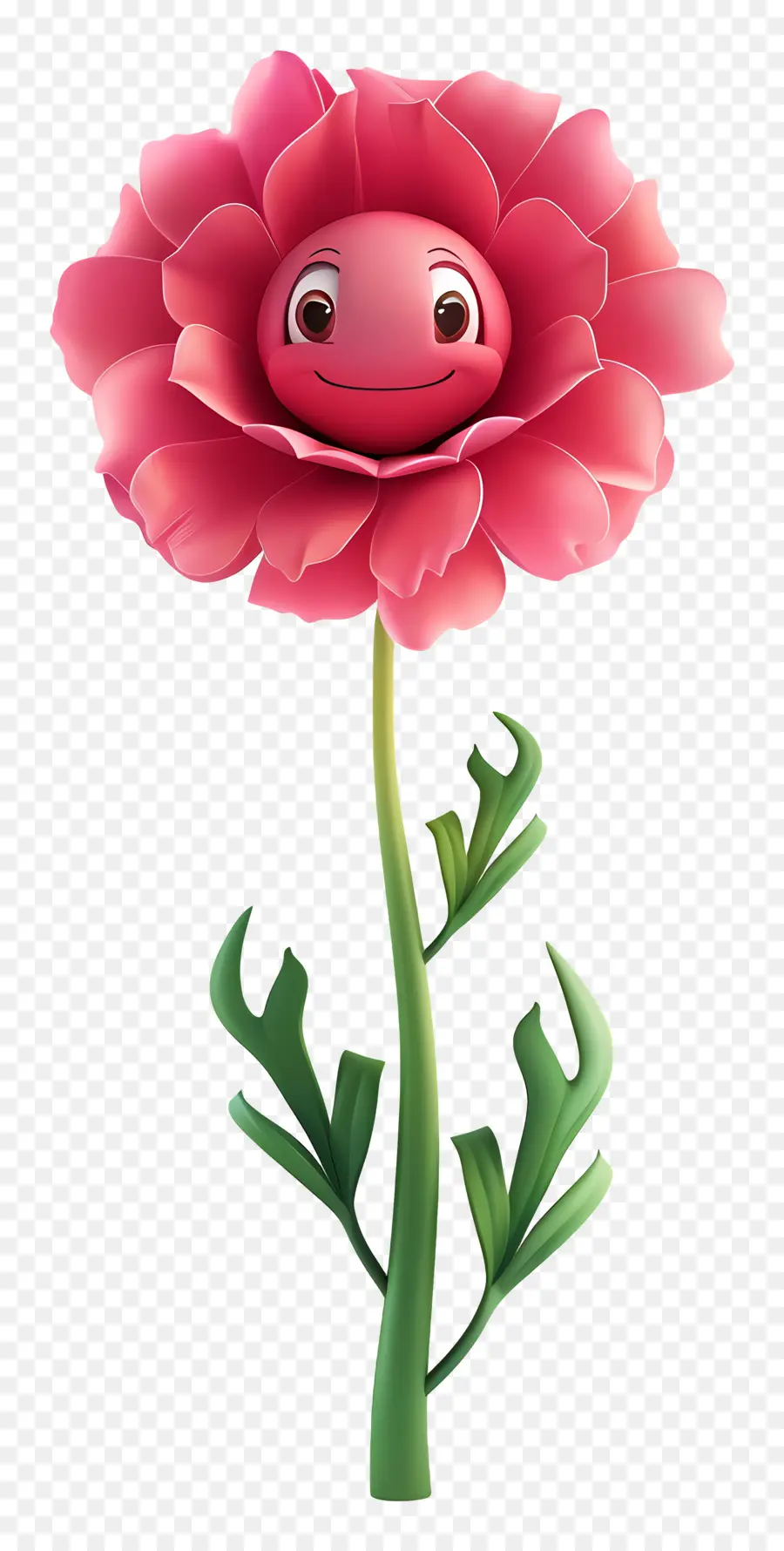 Flores De Dibujos Animados 3d，Flor Sonriente PNG