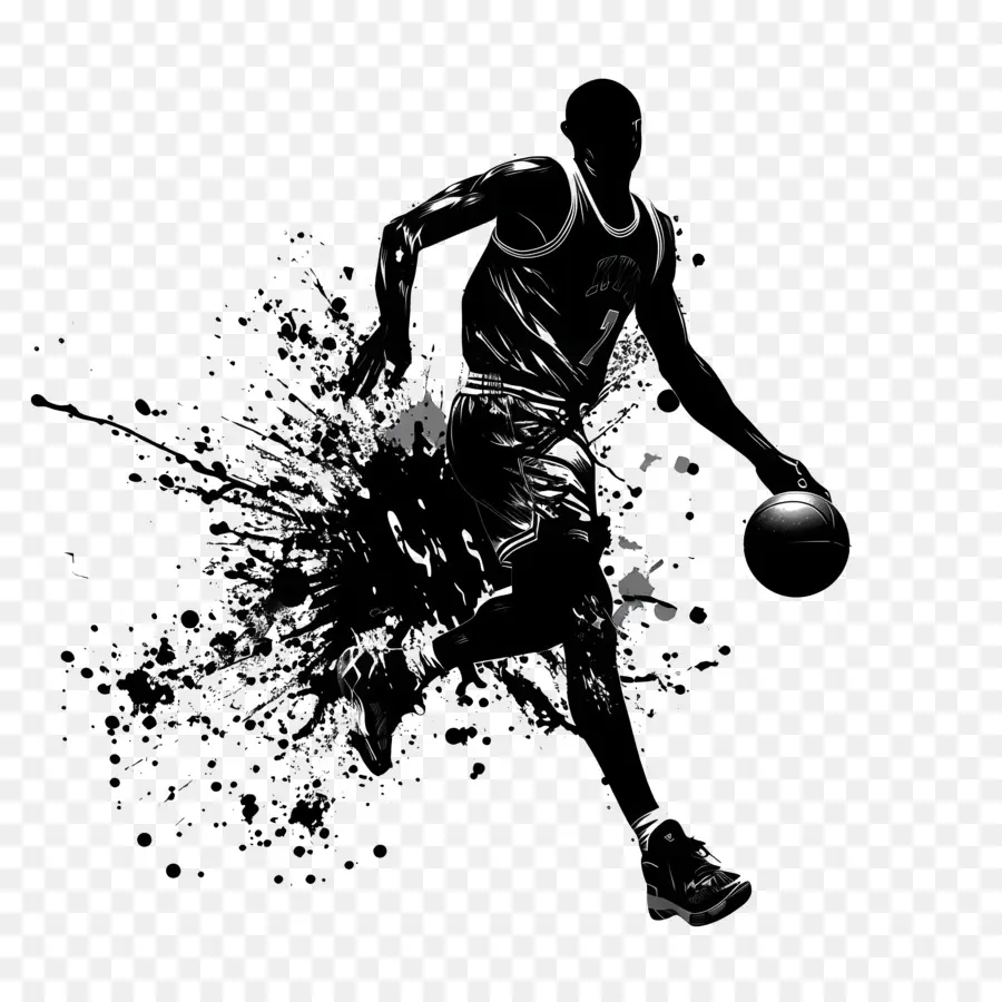 Silueta De Baloncesto，Jugador De Baloncesto PNG