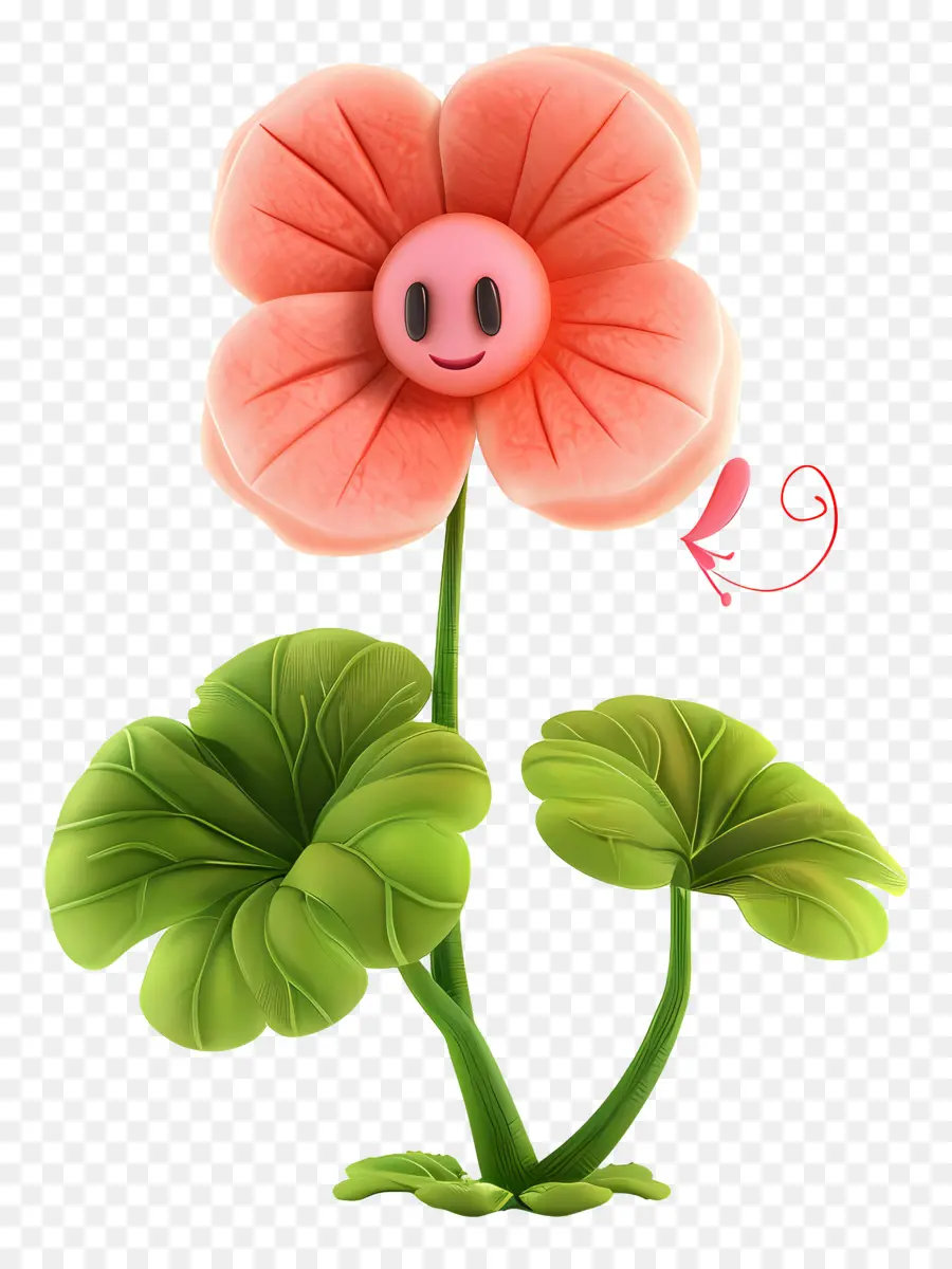 Flores De Dibujos Animados 3d，Flor De La Cara Sonriente PNG