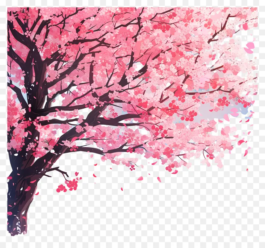 Flor De Sakura De Primavera，Árbol PNG