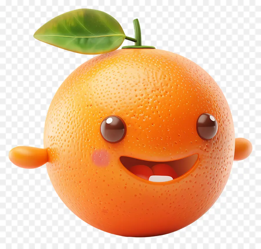 Fruta De Dibujos Animados 3d，Fruta Naranja PNG