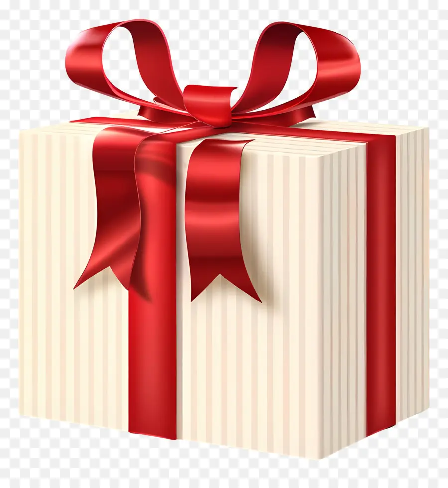 Caja De Regalo，Arco Rojo PNG