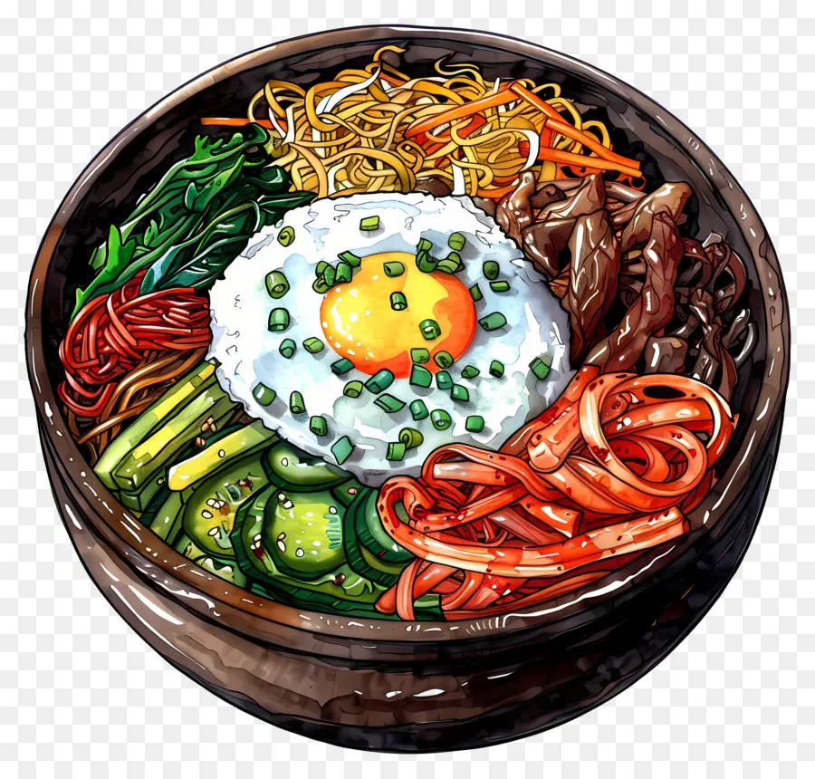 Bibimbap，La Comida Coreana PNG