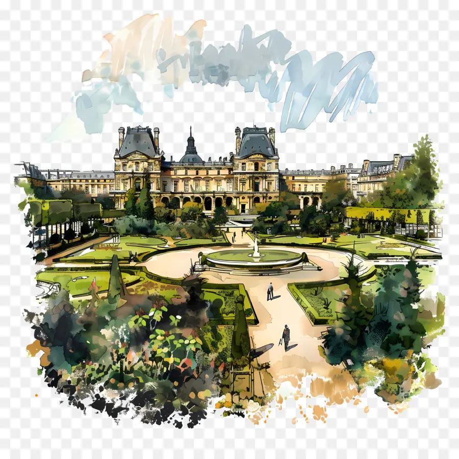 Tulleries Gardens，Museo Del Louvre PNG