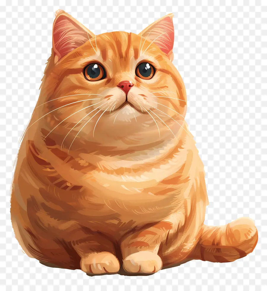 Gato Pelirrojo，Gato Gordo PNG