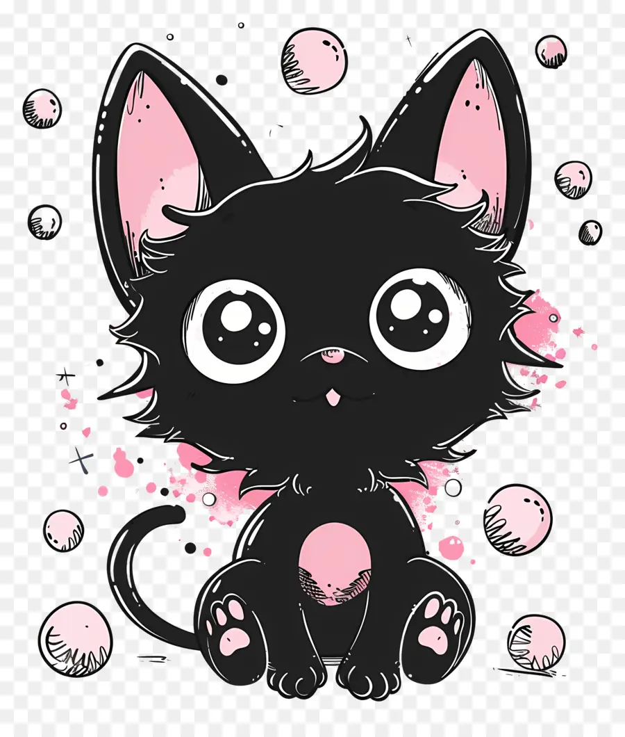 Kuromi，Gato Negro PNG