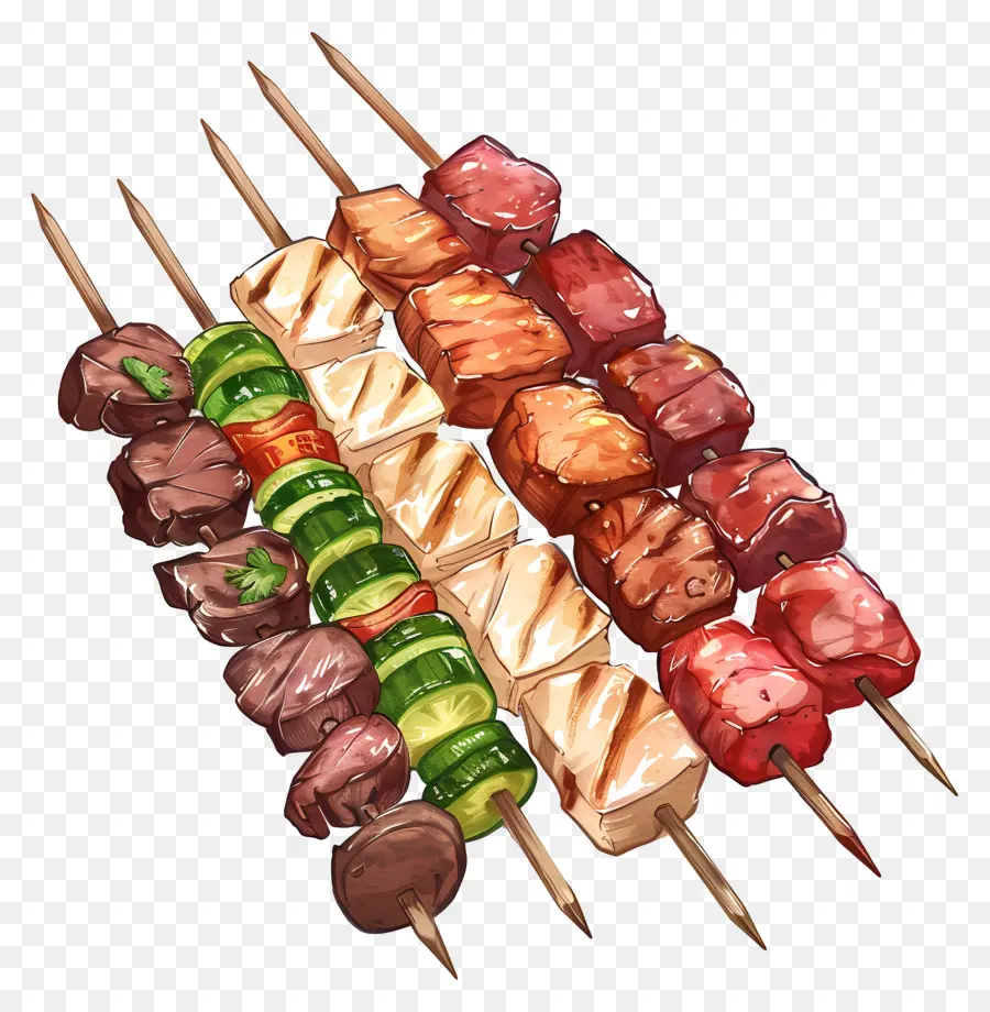 Espeto Churrasco，Brochetas PNG