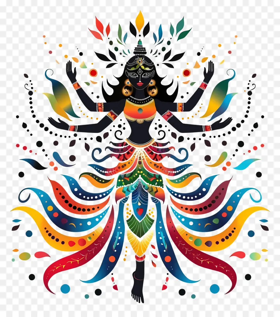 Feliz Navratri，Diosa Hindú Kali PNG