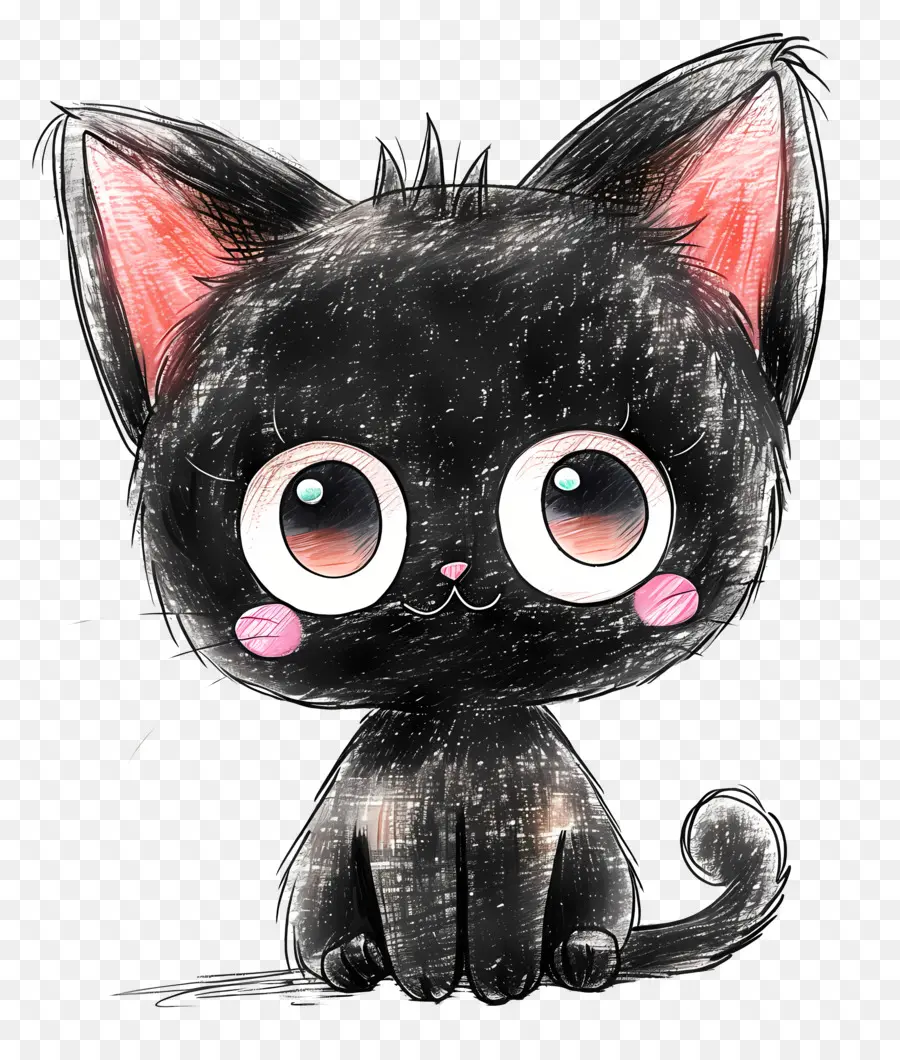 Kuromi，Gato Negro PNG