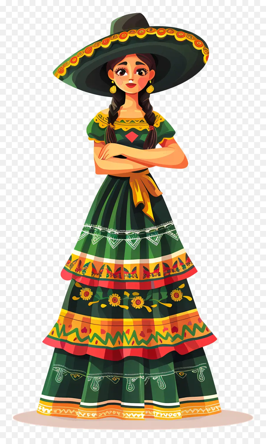 Cinco，Mujer Mexicana PNG