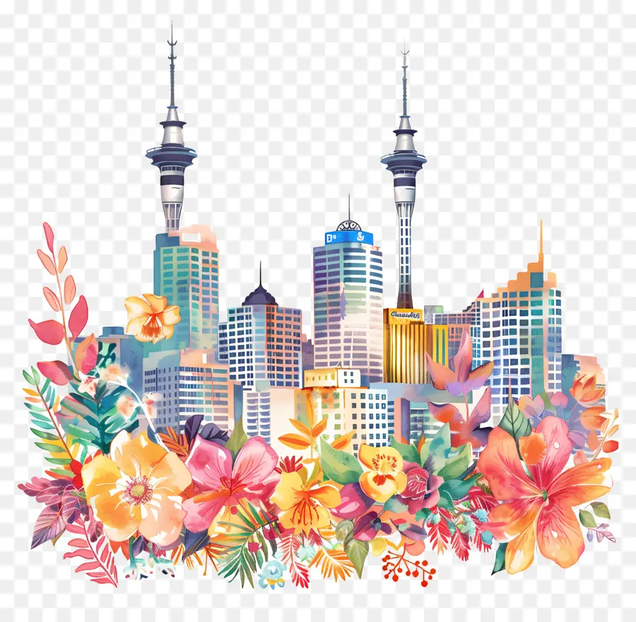 Auckland Skyline，Horizonte De La Ciudad PNG