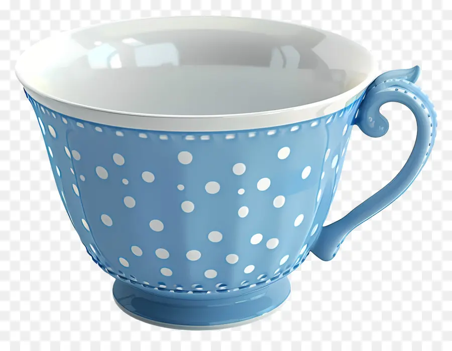 La Taza De Té，Taza De Cerámica Azul PNG